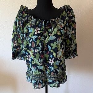 EUC TORY BURCH Floral Off-Shoulder Top SIZE 4